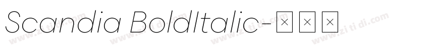 Scandia BoldItalic字体转换